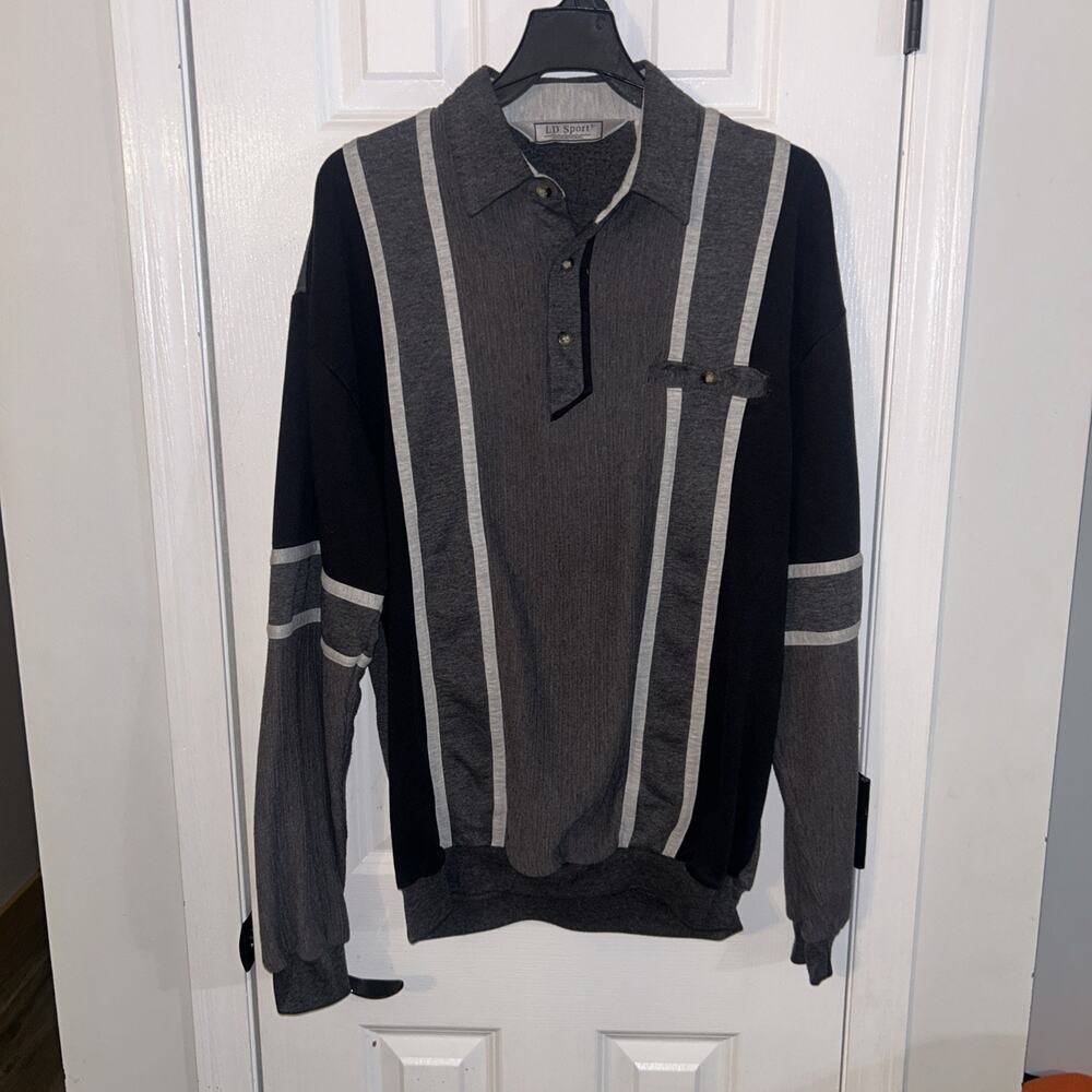 Vintage LD Sport International L/S Polo Shirt Mens LT Large Tall Collared